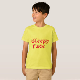 Camiseta Rosto Sonolento: Camisa-T De Meninos