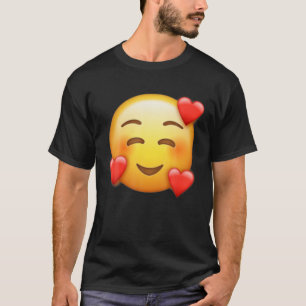 Camiseta Rosto sorridente com coração apaixonado Emojis H