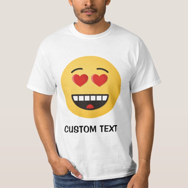 Camiseta Rosto sorridente com olhos em forma de coração (Frente)