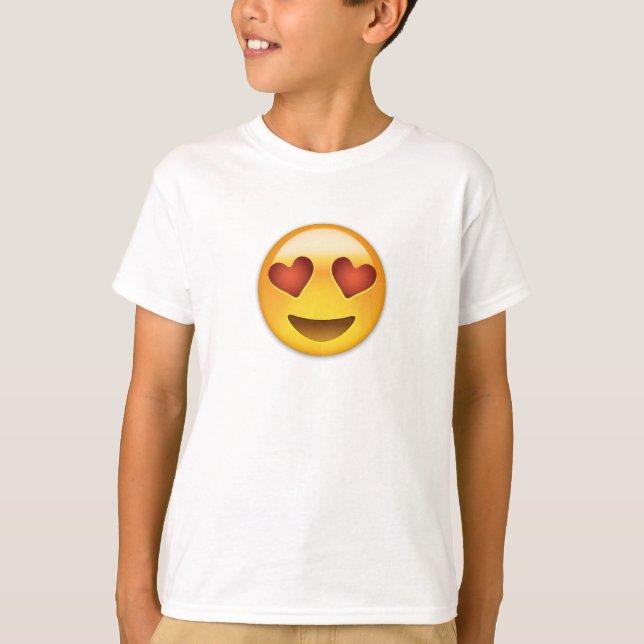 Camiseta Rosto Sorridente Com Olhos Molhados Pelo Coração E (Frente)