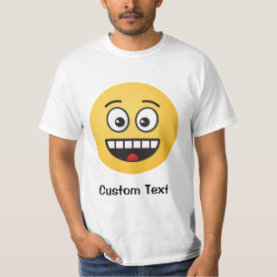Camiseta Rosto sorridente com T-Shirt Aberto
