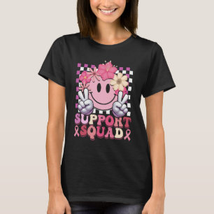 Camiseta Rosto Sorridente Groovy Fita Rosa Esquadra de Apoi
