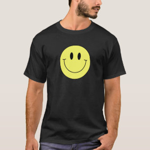 Camiseta Rosto Sorriso Amarelo Anos 70 Carinhoso Feliz Paz 