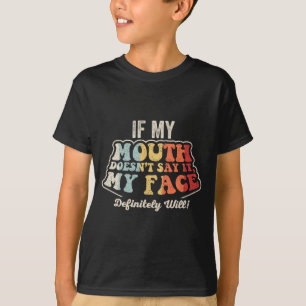 Camiseta Rosto Vai Rir Sarcástico Dito Gráfico Retro