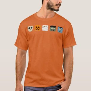 Camiseta Rostos bonitinhos de monstro do Halloween para cri