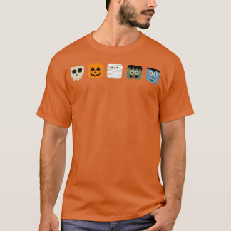 Camiseta Rostos bonitinhos de monstro do Halloween para cri
