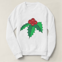 "Rostos Caros",Feliz Natal Holly, Sweatshirt