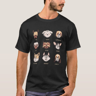 Camiseta Rostos de Cachorro Fofos Pug Frenchie Husky Boxer