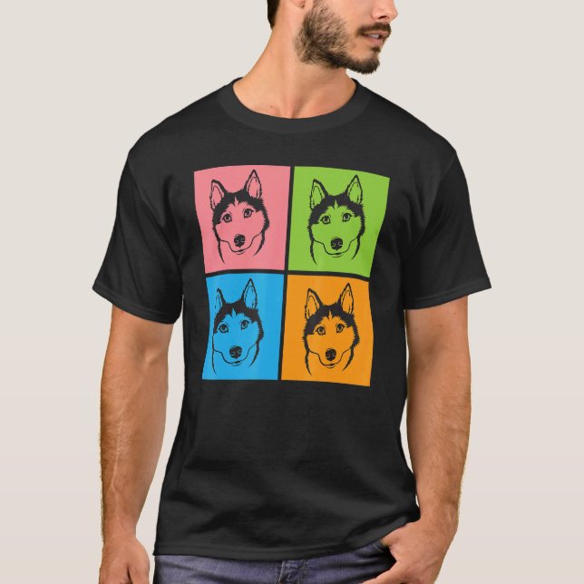 Camiseta Rostos de cães Roucos (Frente)