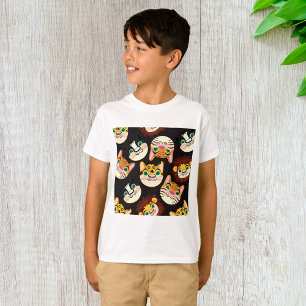 Camiseta Rostos de Gato