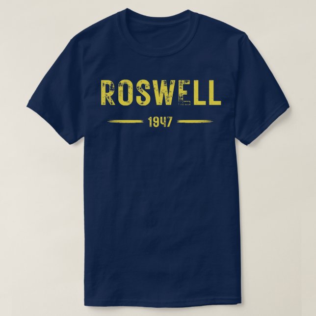 Camiseta Roswell 1947: Acidente de Saqueiro Voador (Frente do Design)