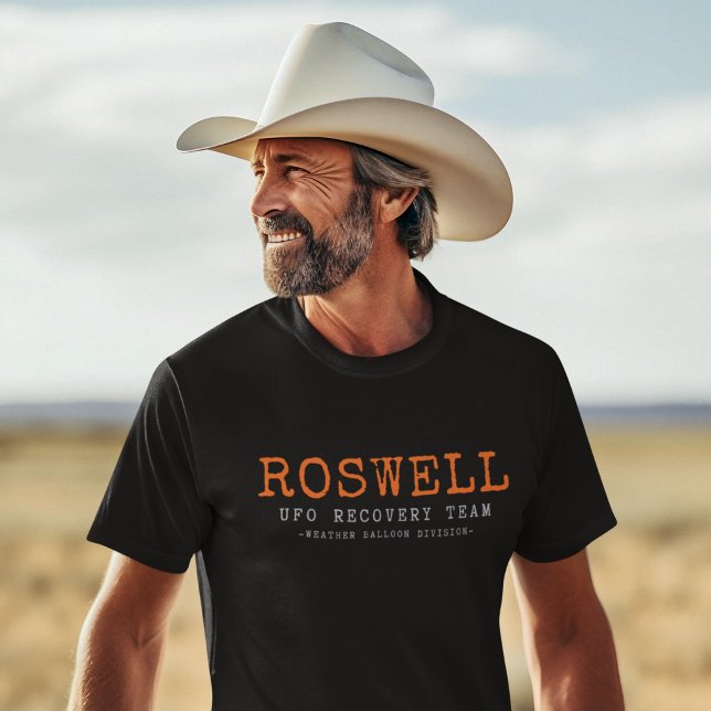 Camiseta Roswell Alienígena Flying Saucer - Equipe de recup (Criador carregado)