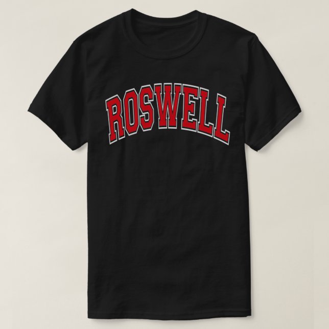 Camiseta Roswell New Meico NM Varsity Style Red Tet Pullove (Frente do Design)