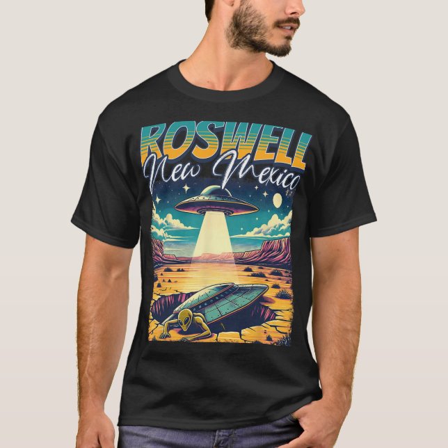 Camiseta Roswell New Mexico 1947 Alien Abduction Ufo Crash  (Frente)