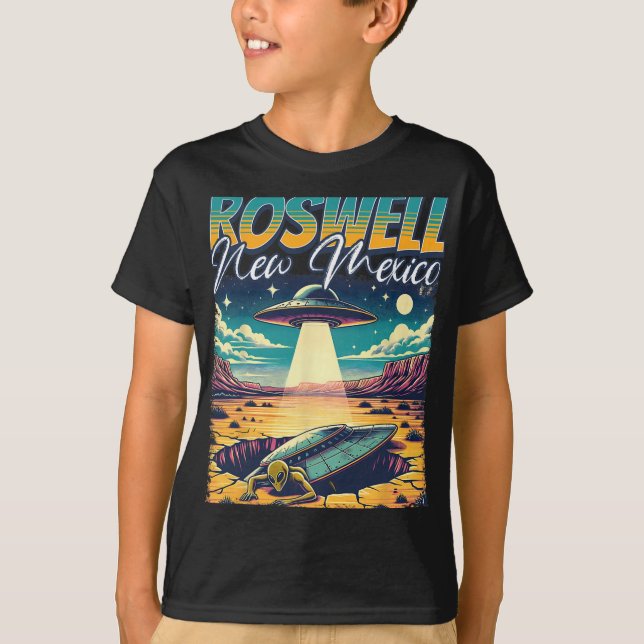 Camiseta Roswell New Mexico 1947 Alien Abduction Ufo Crash  (Frente)