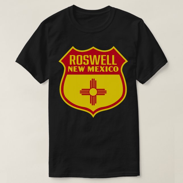 Camiseta Roswell Novo México - Sinalizador Retrovisor Verme (Frente do Design)