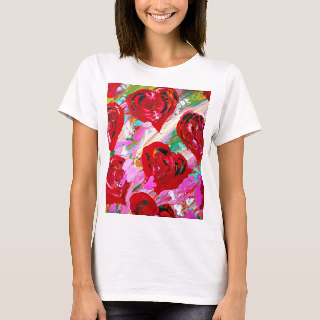 Camiseta Rosy Hearts (Frente)