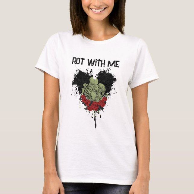 Camiseta Rot With Me Skeleton T-Shirt (Frente)