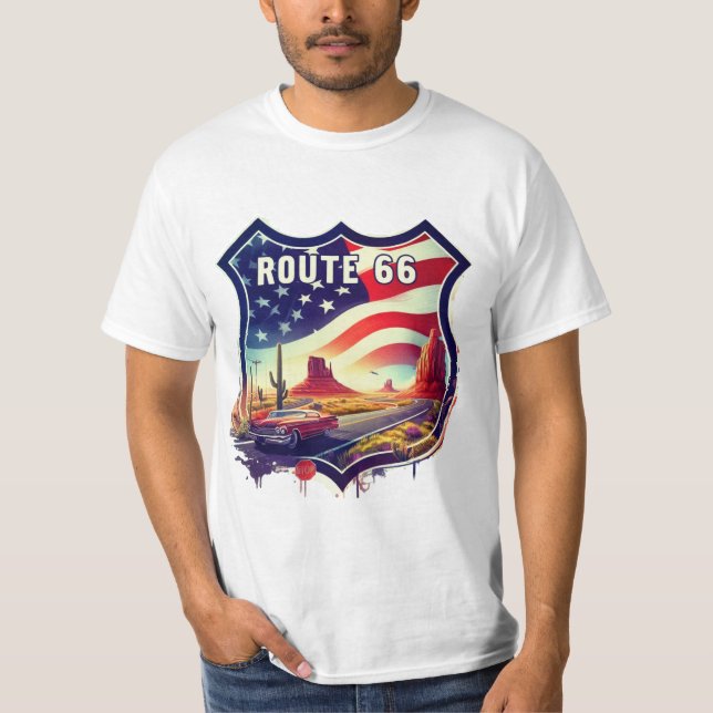 Camiseta rota 66 (Frente)