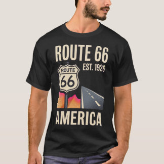 Camiseta Rota 66 Americana Retro Vintage de Estrada dos Ano