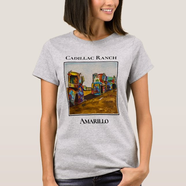 Camiseta Rota 66, Cadillac Ranch, Amarillo Texas (Frente)