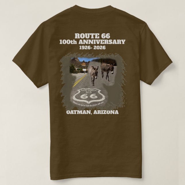 Camiseta Rota 66 Centenário Arizona Oatman (Verso do Design)