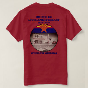 Camiseta Rota 66 Centenário Arizona Winslow Traseira