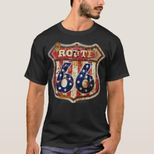Camiseta Rota 66 desgastada