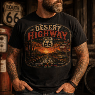 Camiseta Rota 66 Estrada do Deserto Vintage Americana