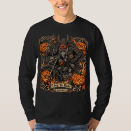 Camiseta Rota 66 Halloween Biker, Live To Ride Varion l