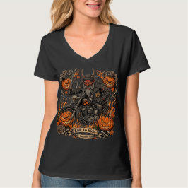Camiseta Rota 66 Halloween Biker, Live To Ride Varion l