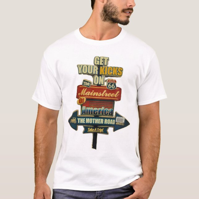 CAMISETA **ROTA 66** HIGHWAY T-SHIRT LEGENDÁRIO (Frente)