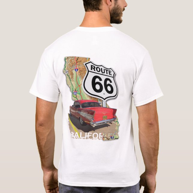 Camiseta Rota 66 Histórica da Califórnia (Verso)