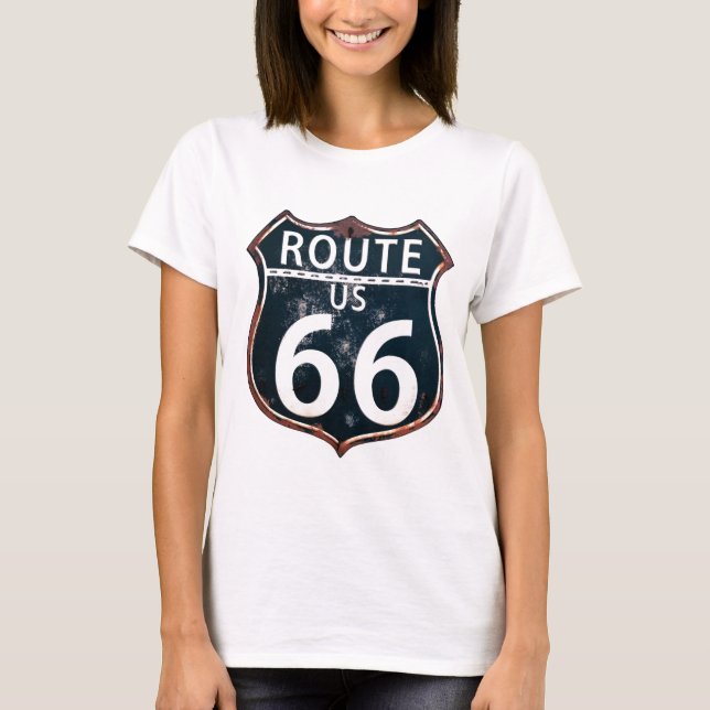 Camiseta Rota 66-Honor a estrada da mãe (Frente)