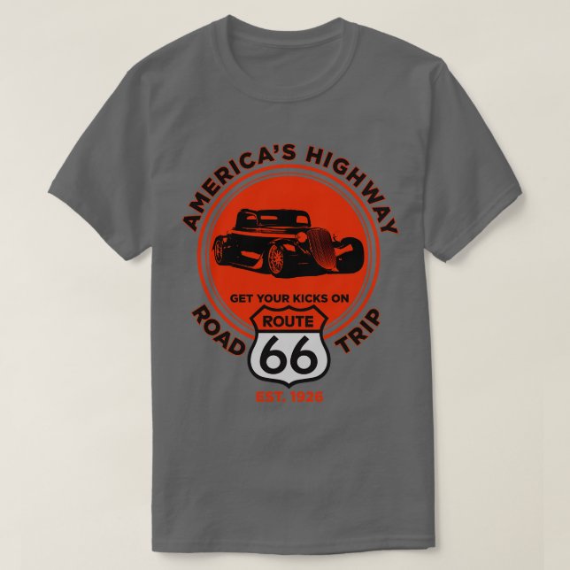 Camiseta Rota 66 Hot Rod (Frente do Design)