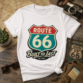 Camiseta Rota 66 Vintage Construída Para Durar
