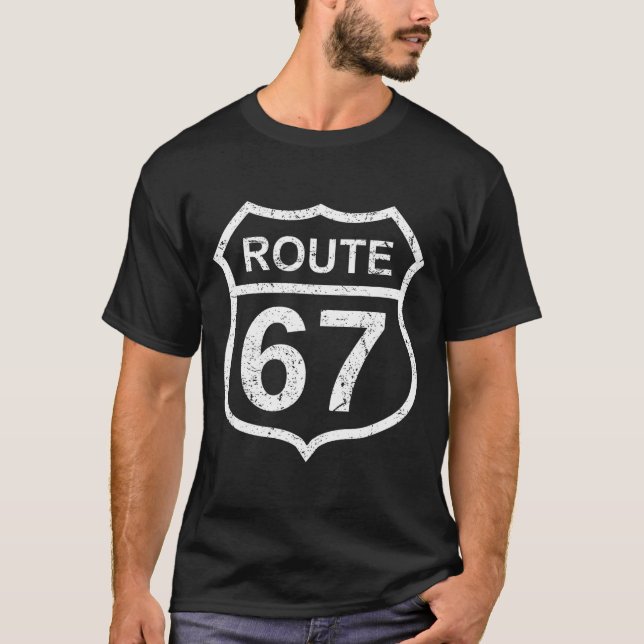Camiseta Rota 67 Engraçado Seis Sete 6 7 Meme Rodovia Inter (Frente)