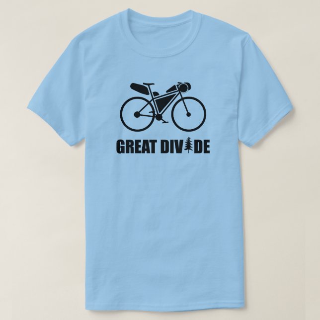 Camiseta Rota de Bikepacking de Divisor de excelentes (Frente do Design)