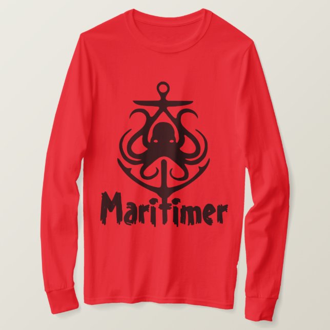 Camiseta Rota do Farol Náutico do Polvo Anchor Maritimer (Frente do Design)