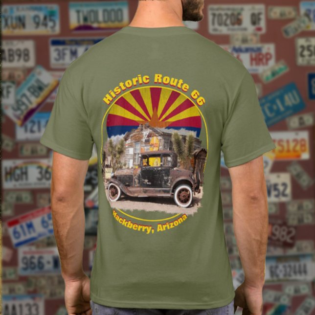 Camiseta Rota Histórica 66 Hackberry, Arizona (Criador carregado)