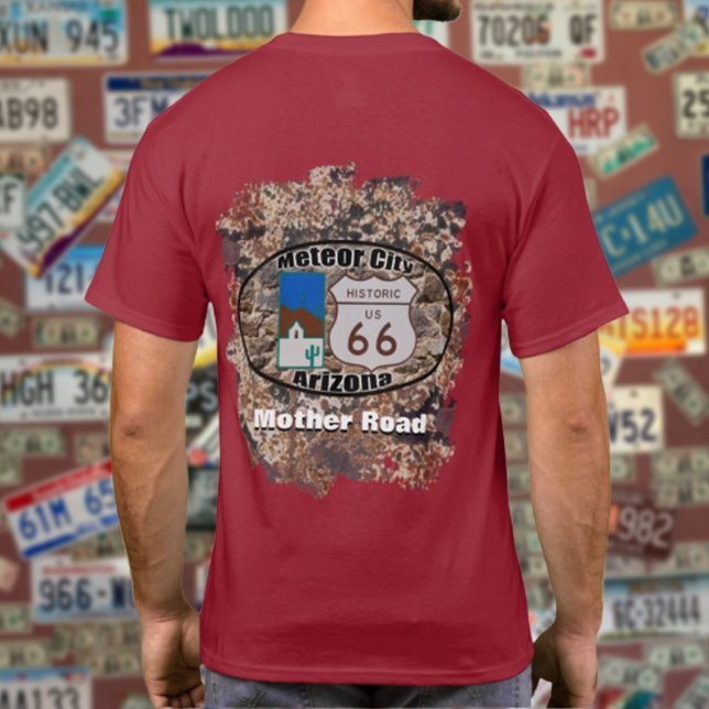 Camiseta Rota Histórica 66 ~ Meteor City, Arizona (Criador carregado)