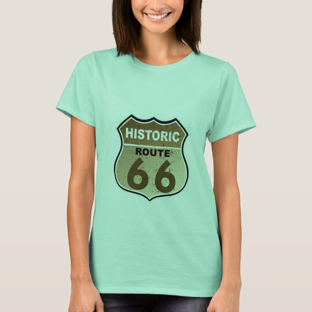 Camiseta Rota Histórica 66 - Sinal de Estrada (Frente)