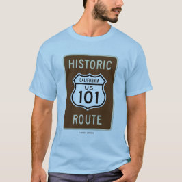 Camiseta Rota histórica dos E.U. 101 (sinal do transporte)