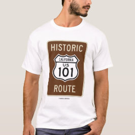 Camiseta Rota histórica dos E.U. 101 (sinal do transporte)