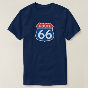 Camiseta Rota masculina 66 Retro Vintage Clássico