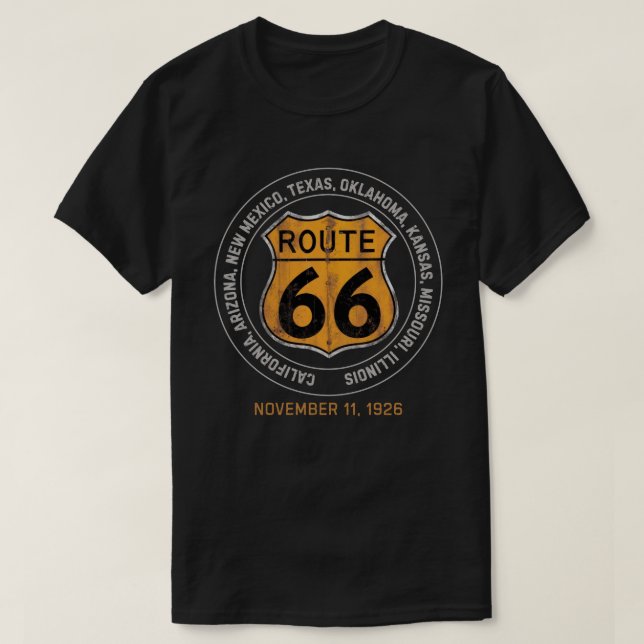 Camiseta Rota Retro 66 (Frente do Design)