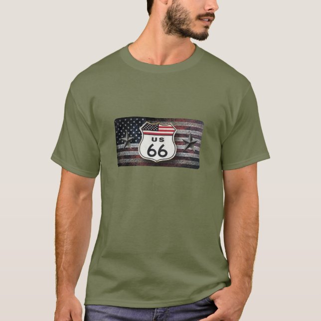 Camiseta Rota rústica 66 (Frente)