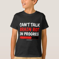 Camiseta Rotação Cerebral Para Crianças Brainrot P