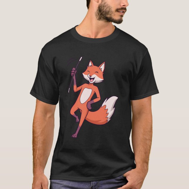 Camiseta Rotação de Raposa Cômica (Frente)