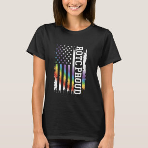 Camiseta Rotação Orgulhosa Estados Unidos Afastou Arco-Íris